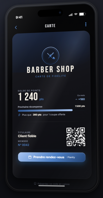 Carte de fidélité digitale dans le Wallet du client
